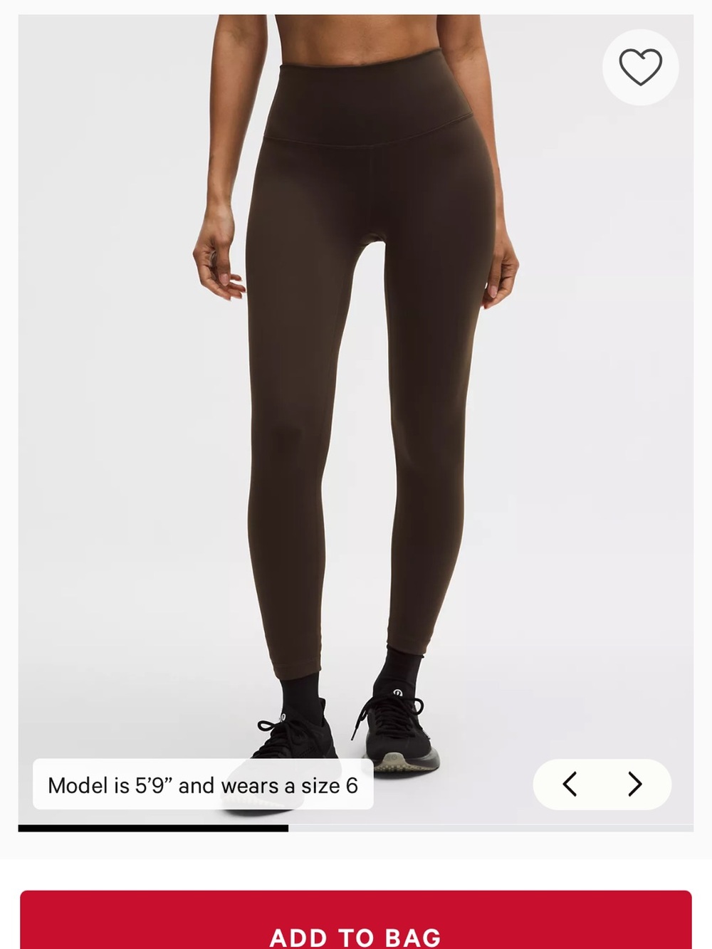 Lululemon espresso Wunder Train High-Rise Tight 25"